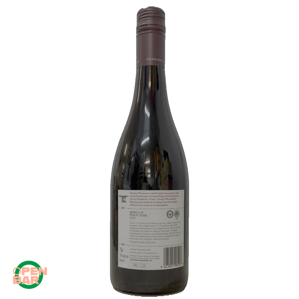 Domaine Thomson 19 "Rows 1-37" Single Vineyard Central Otago Pinot Noir 750ml